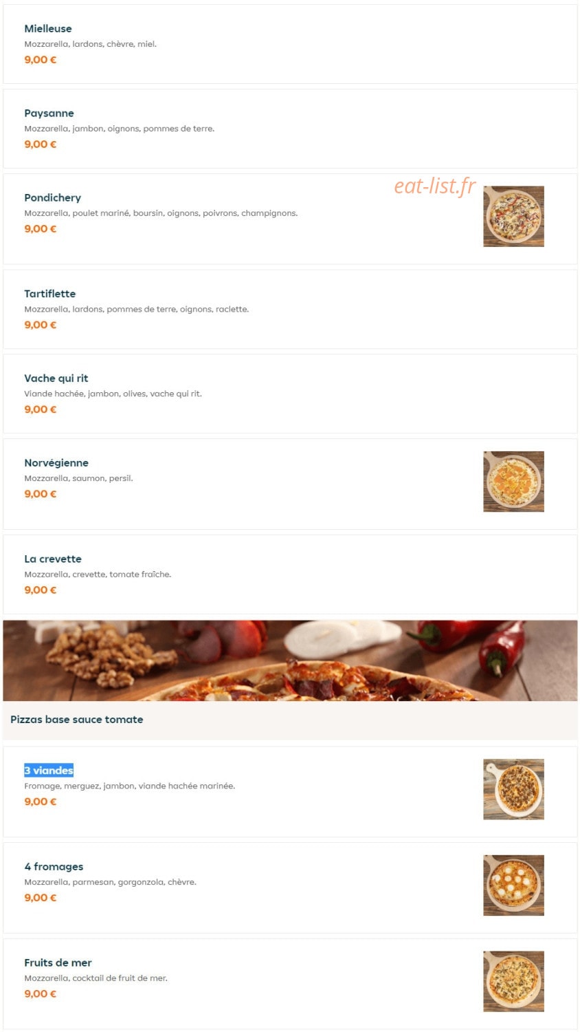 Pizza Bellezza — carte page 3