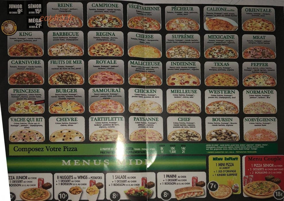 Pizza king — carte page 2
