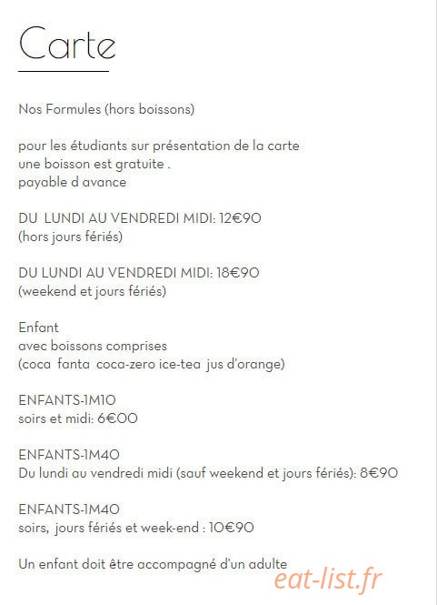 Saveur gourmandes — carte page 1