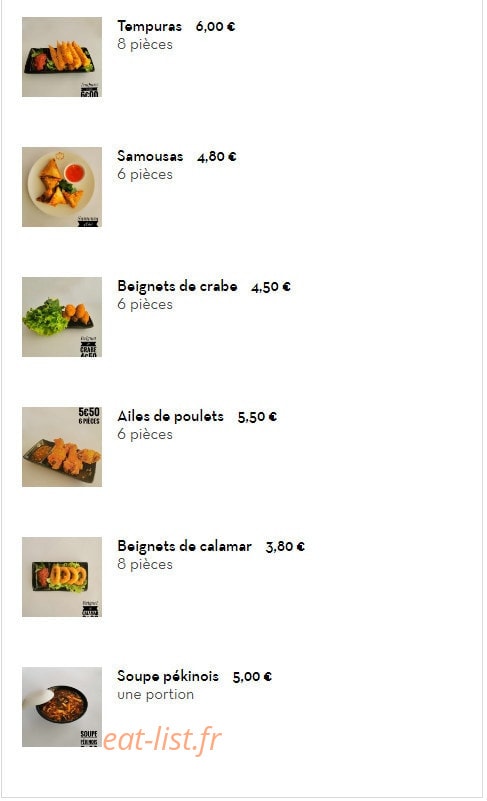 Saveur gourmandes — carte page 4