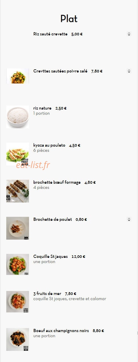 Saveur gourmandes — carte page 9