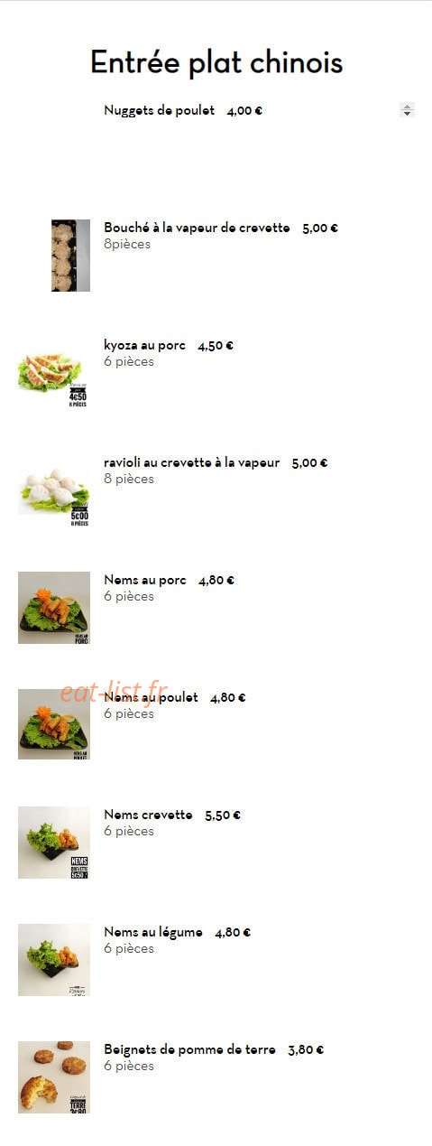 Saveur gourmandes — carte page 3