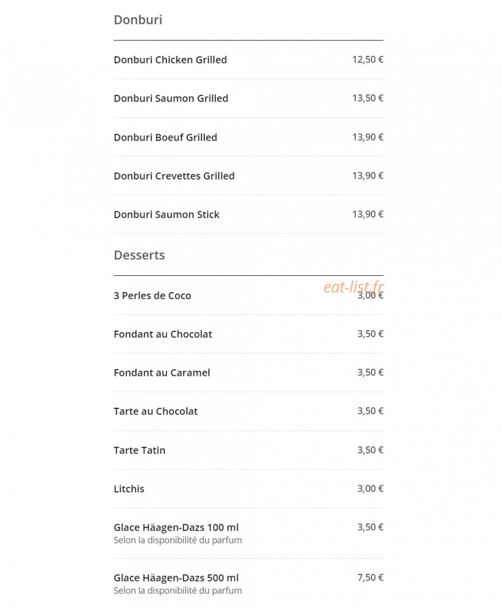 Wok Sushi Thai — carte page 11
