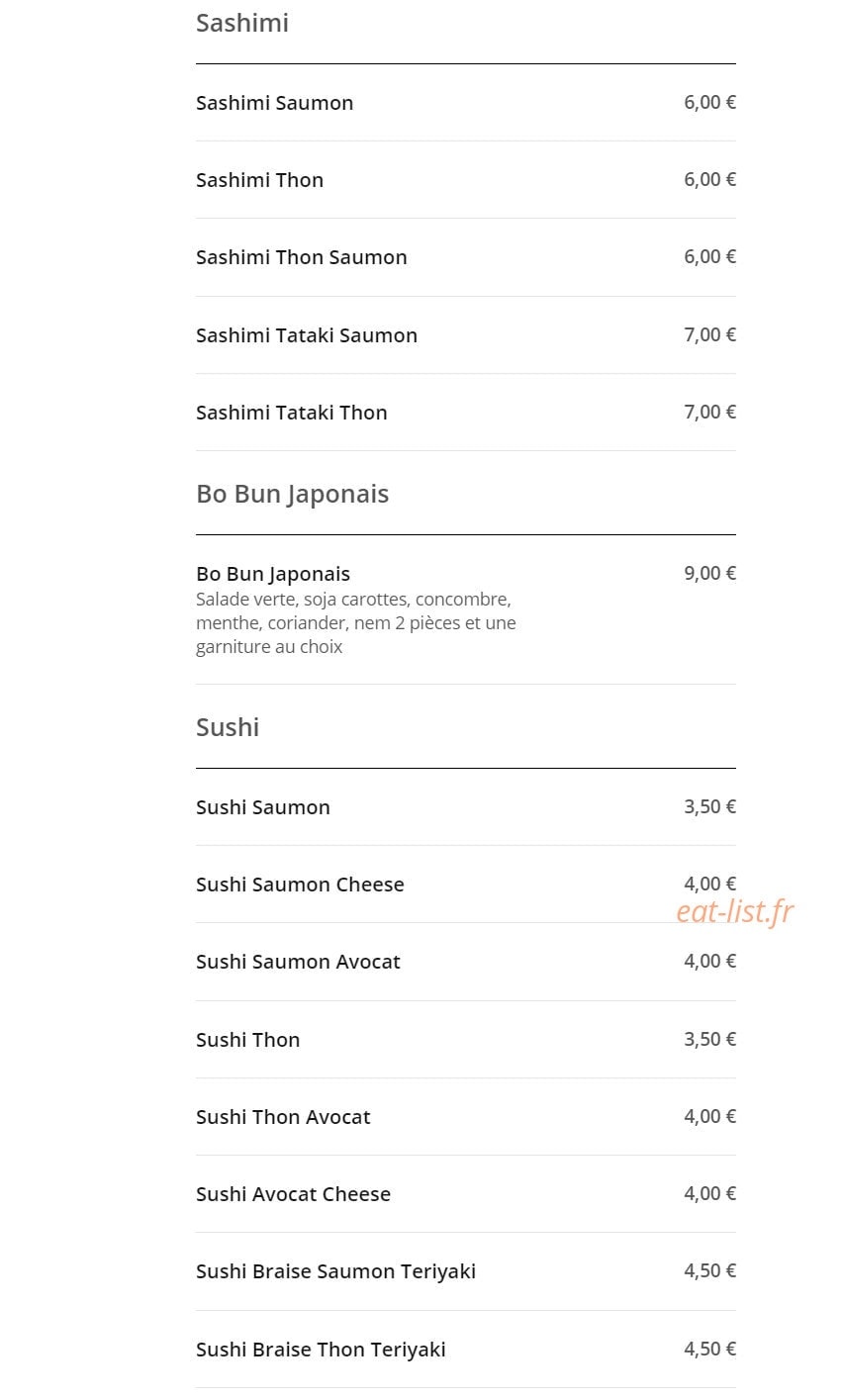 Wok Sushi Thai — carte page 6