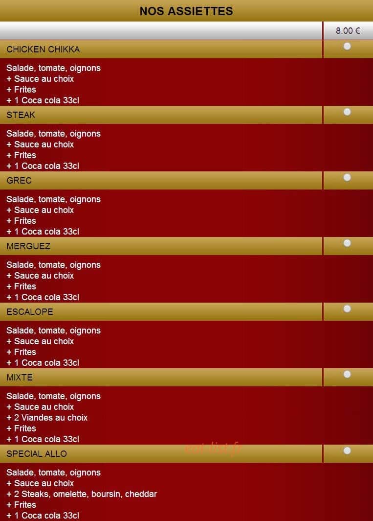 Allo Pizza Plus — carte page 10