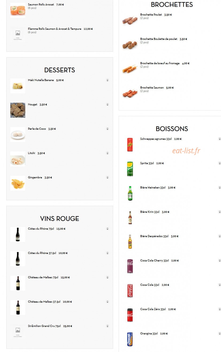 Asian Grill — carte page 5