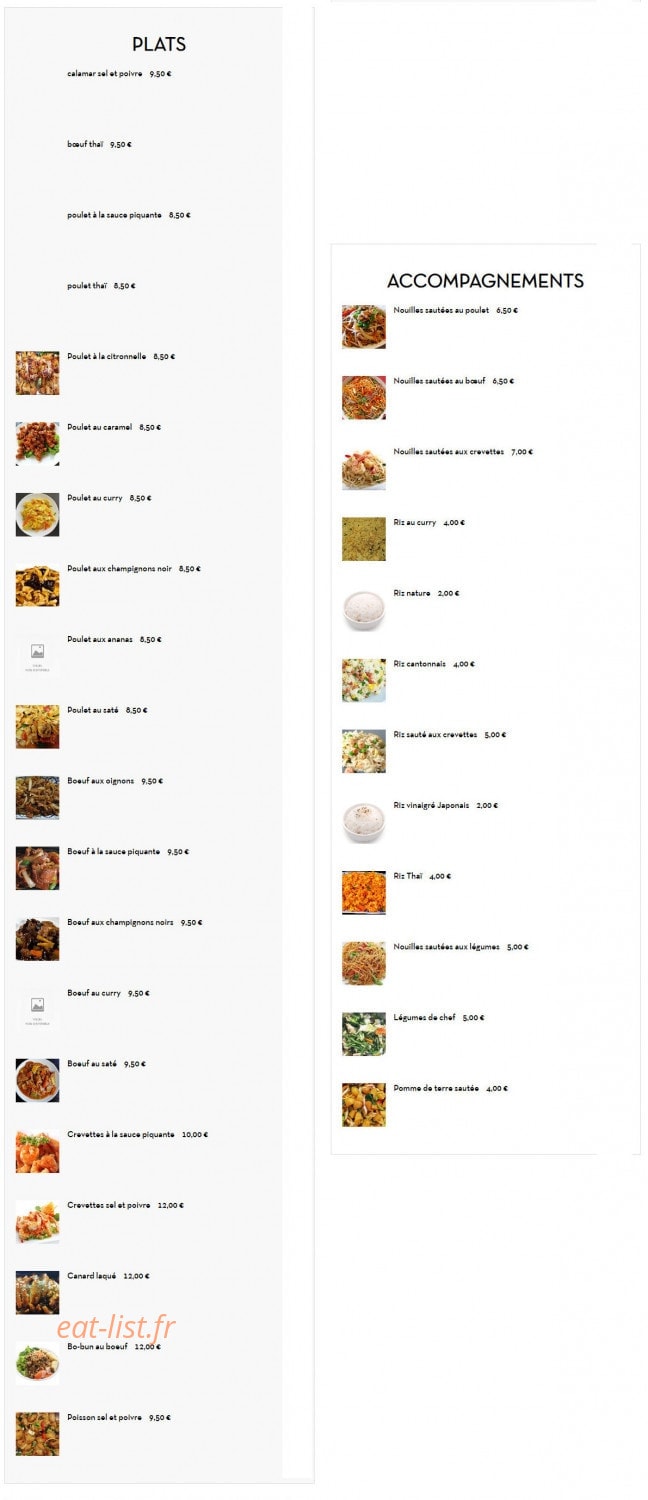 Asian Grill — carte page 2