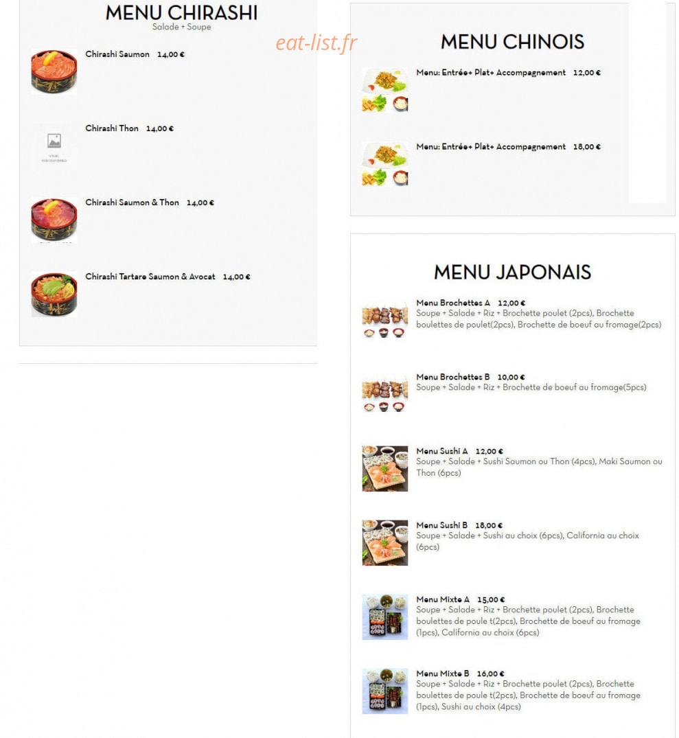 Asian Grill — carte page 3