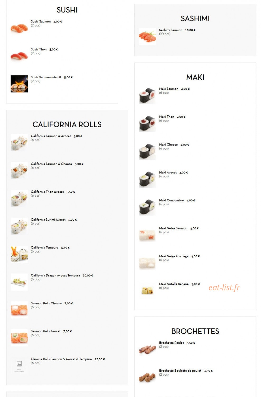 Asian Grill — carte page 4