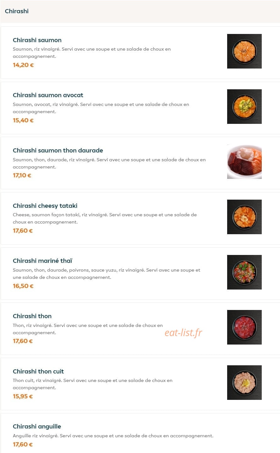 Fresh Lounge Sushi — carte page 4