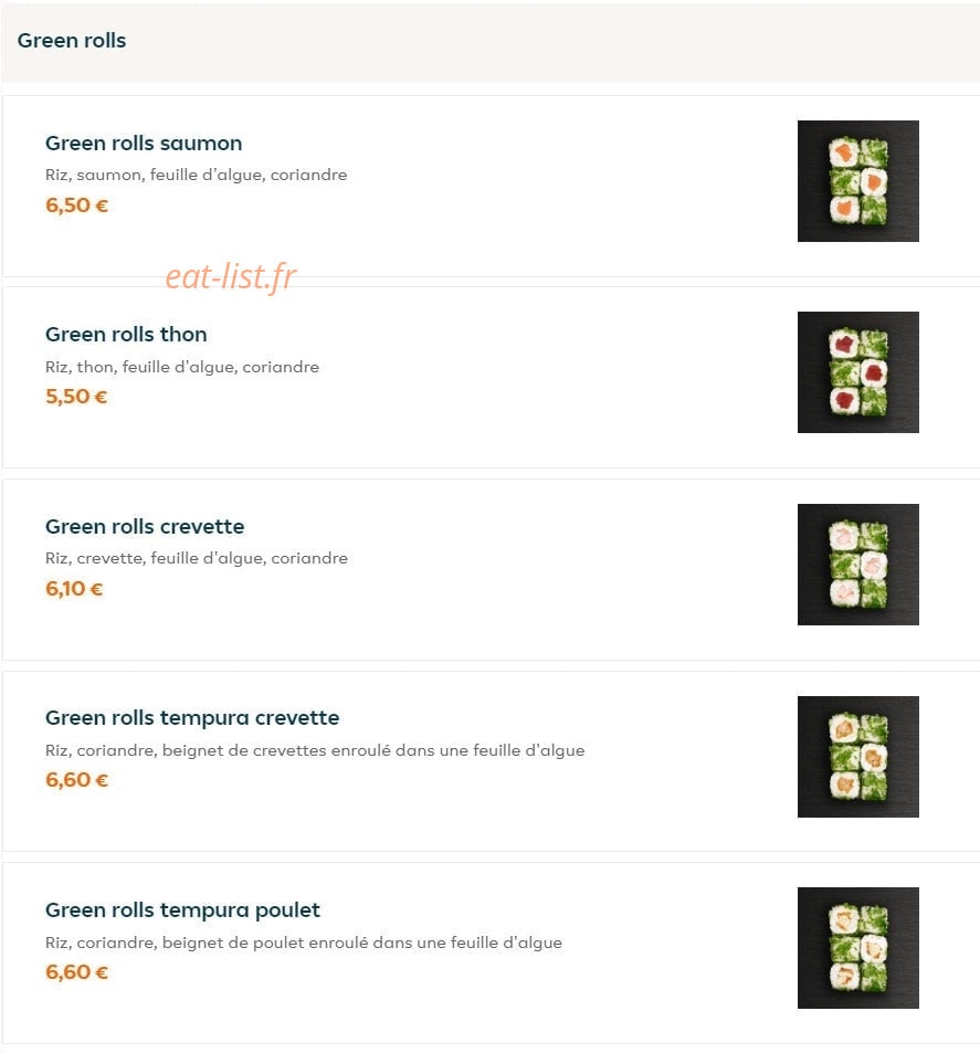 Fresh Lounge Sushi — carte page 10