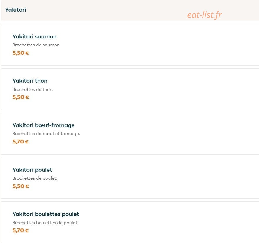 Fresh Lounge Sushi — carte page 20