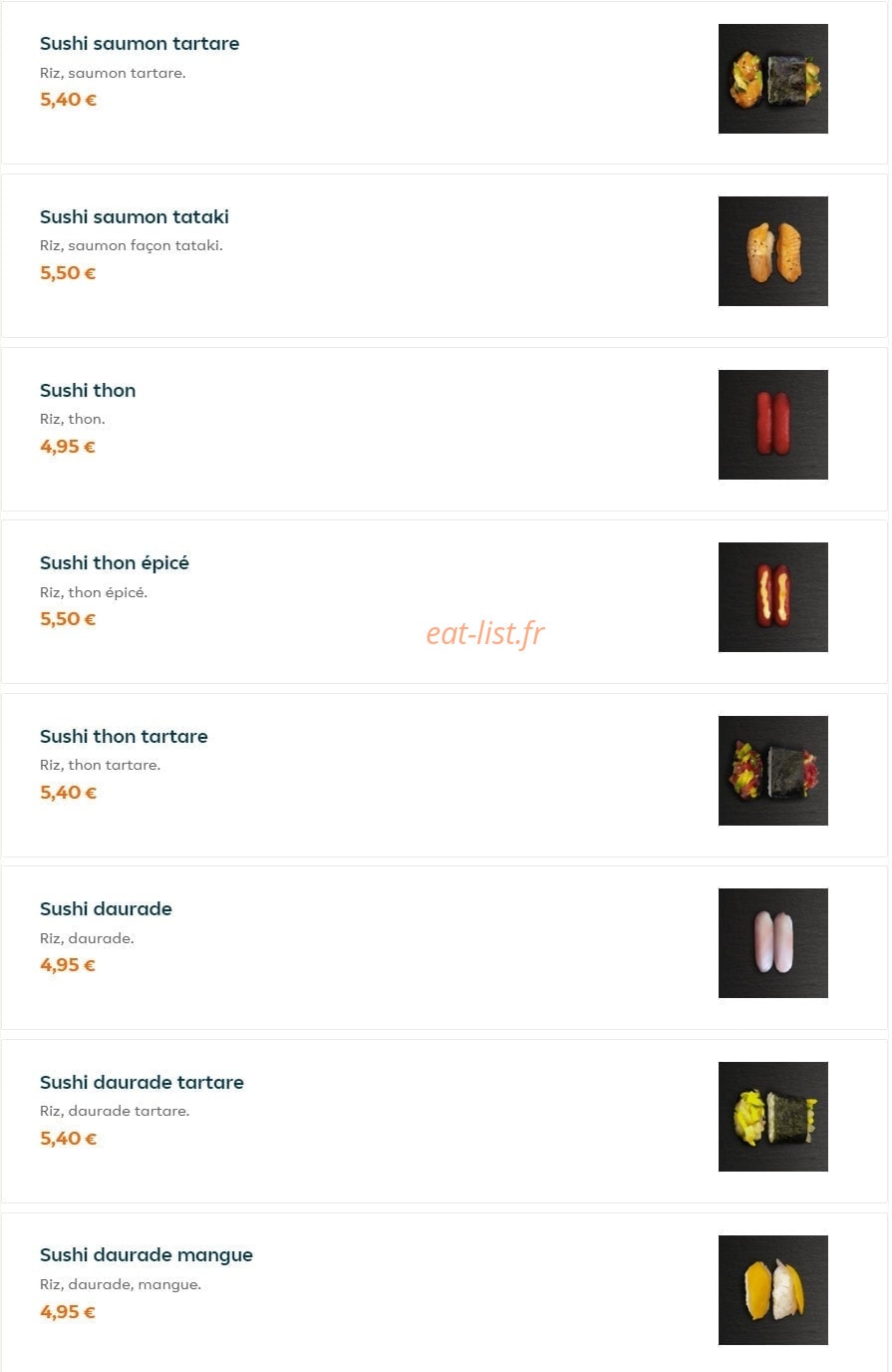 Fresh Lounge Sushi — carte page 2