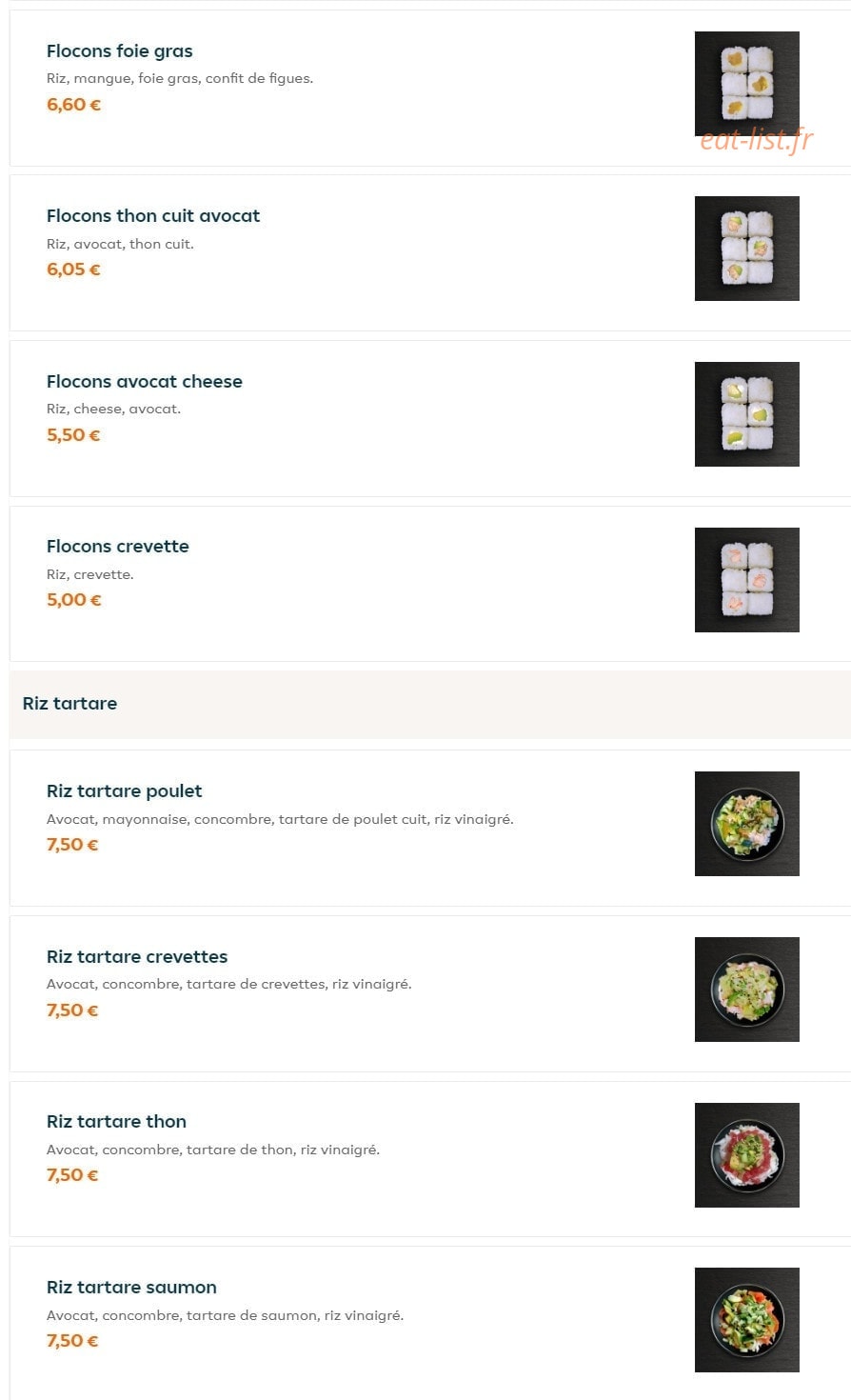 Fresh Lounge Sushi — carte page 12