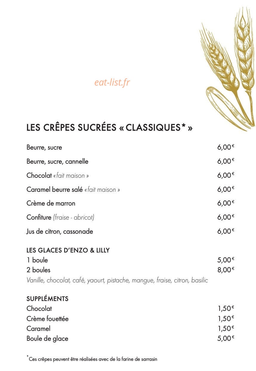 La Crêperie de Gally — carte page 5