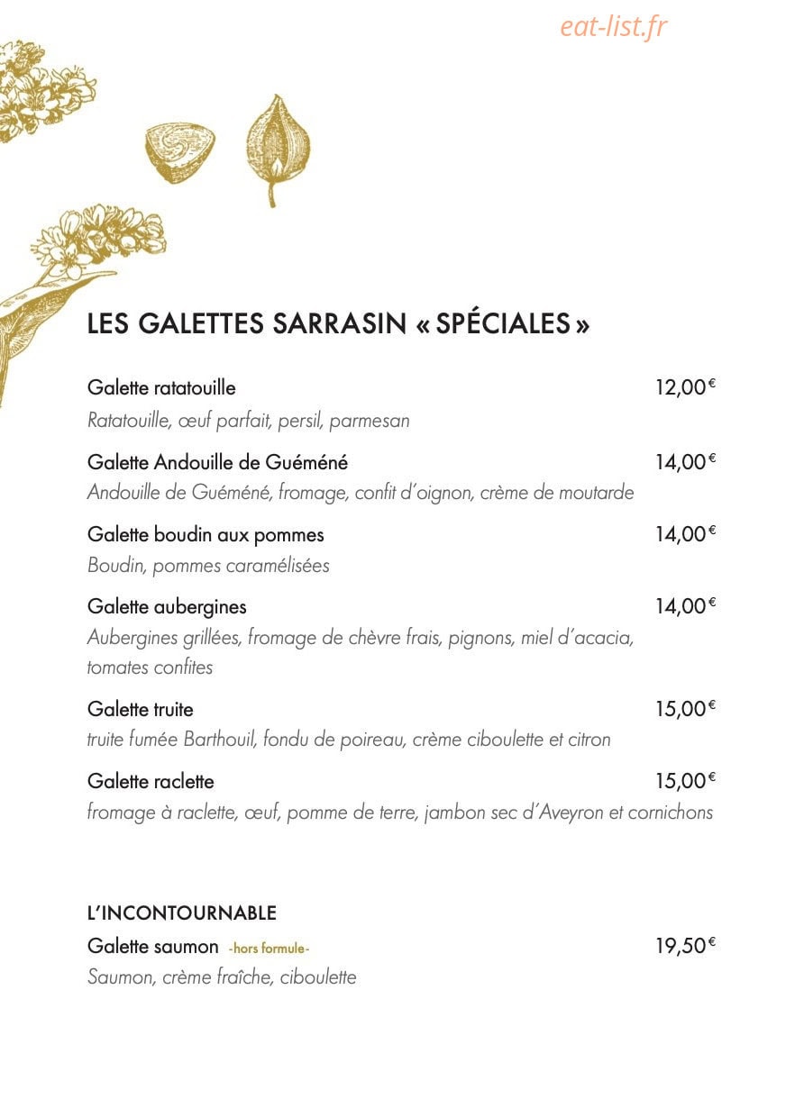 La Crêperie de Gally — carte page 4