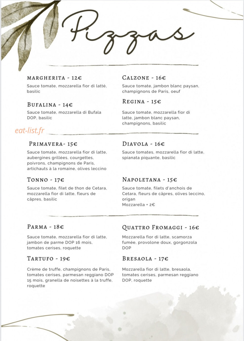 La Pause — carte page 1