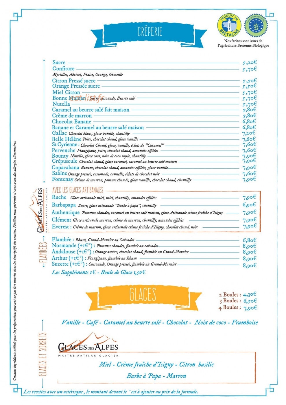 Le Comptoir Breto — carte page 5