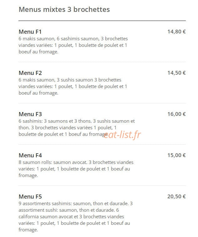 Mak Sushi — carte page 6