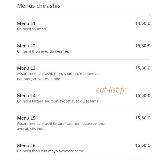 Mak Sushi — carte page 4