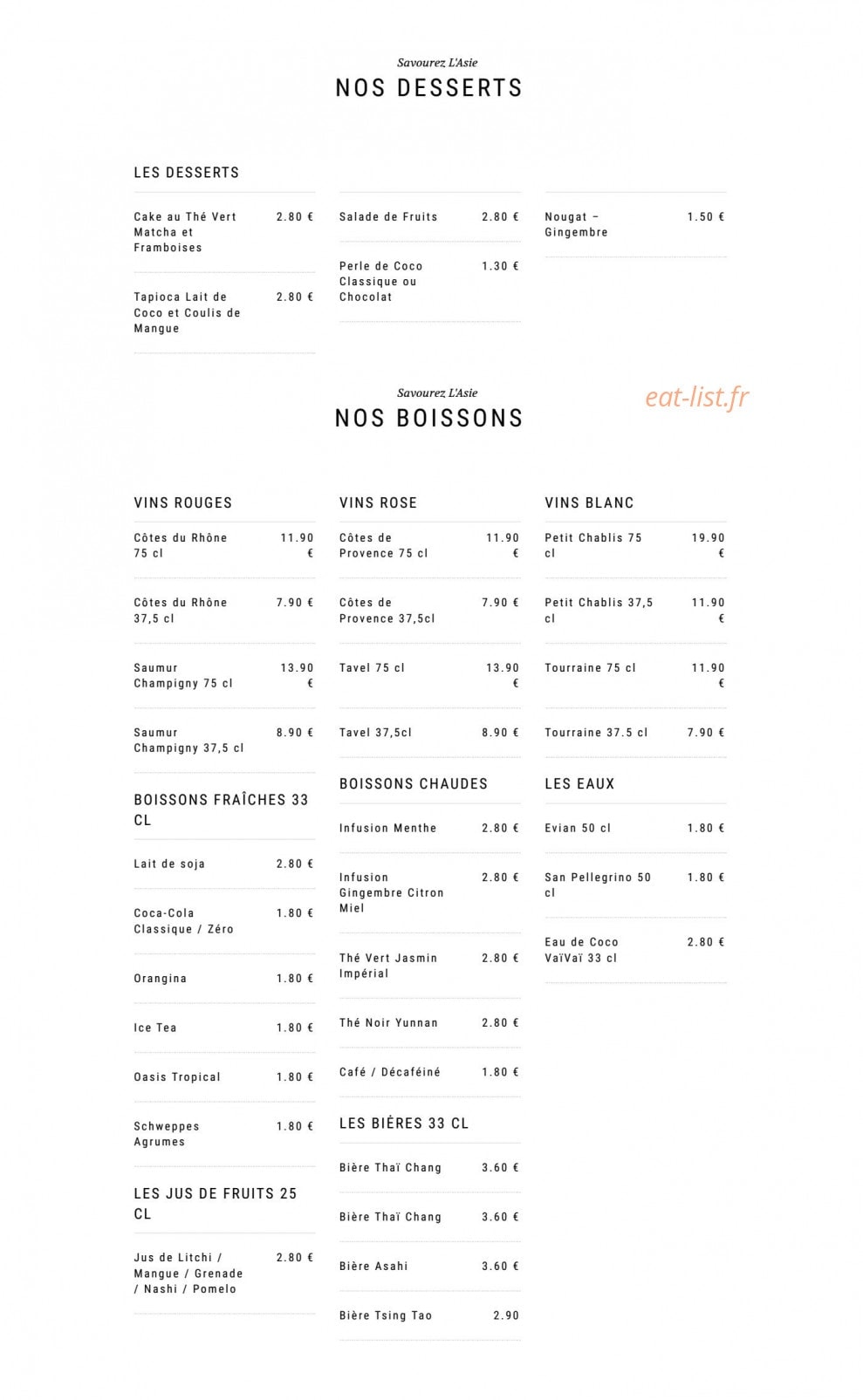 Le Shiso — carte page 3