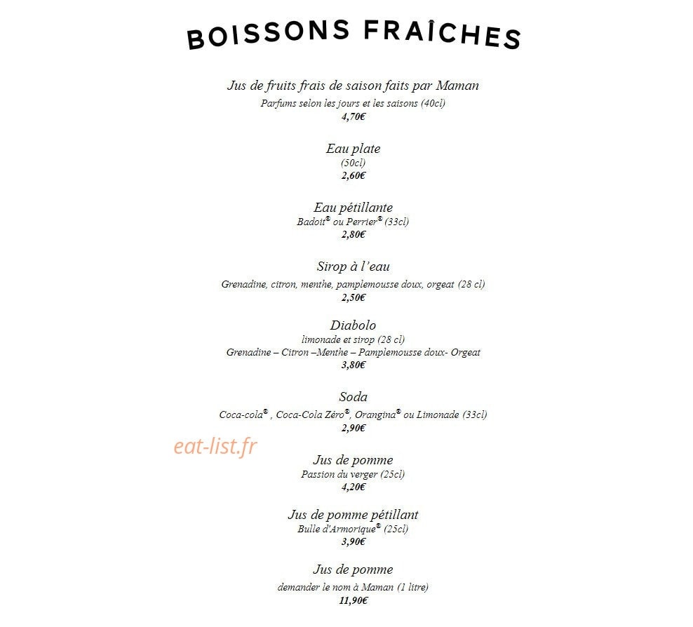 Les crêpes à Maman — carte page 5