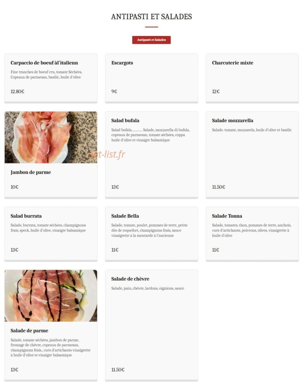 Pizza Bella Das — carte page 4