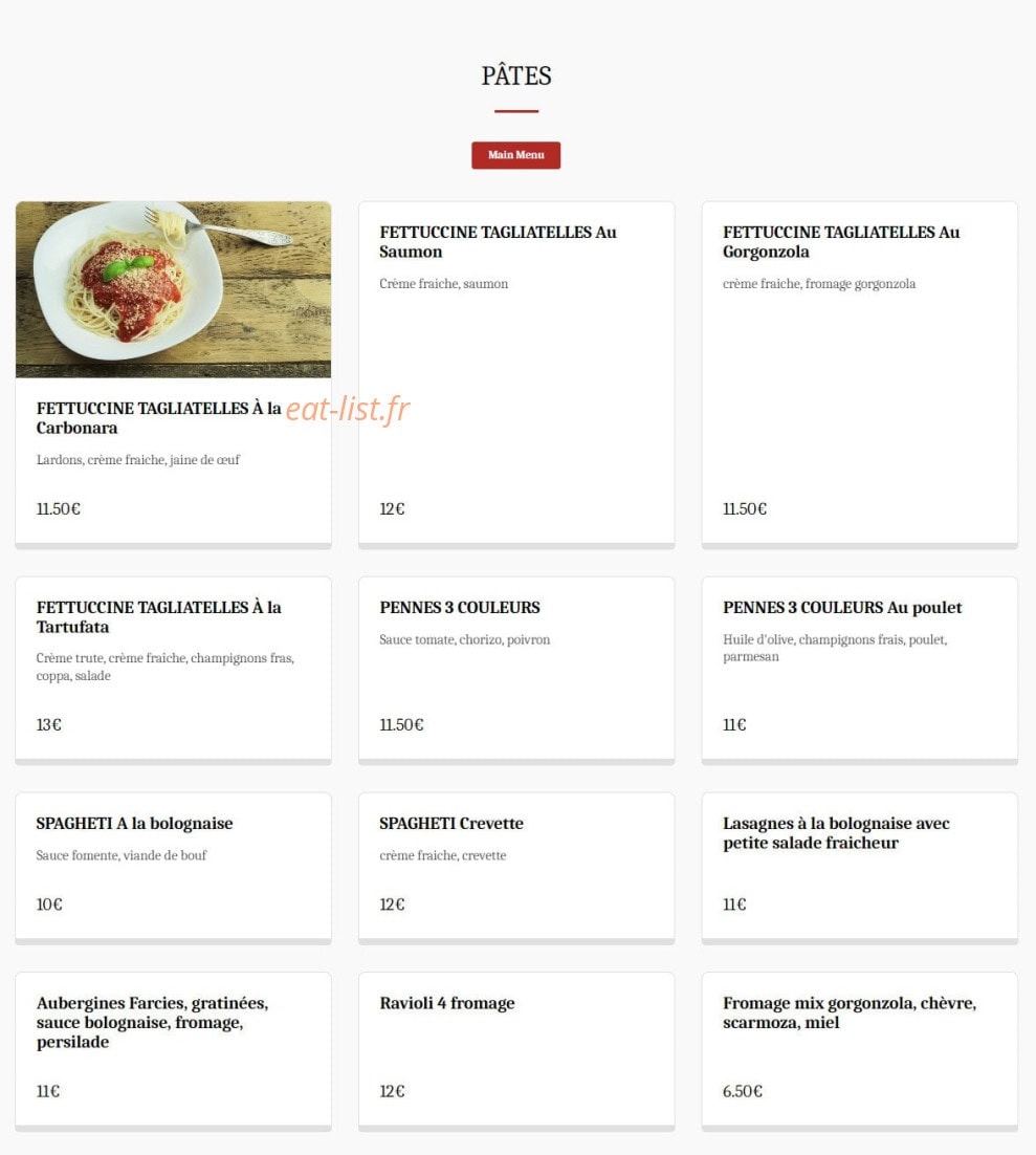 Pizza Bella Das — carte page 3