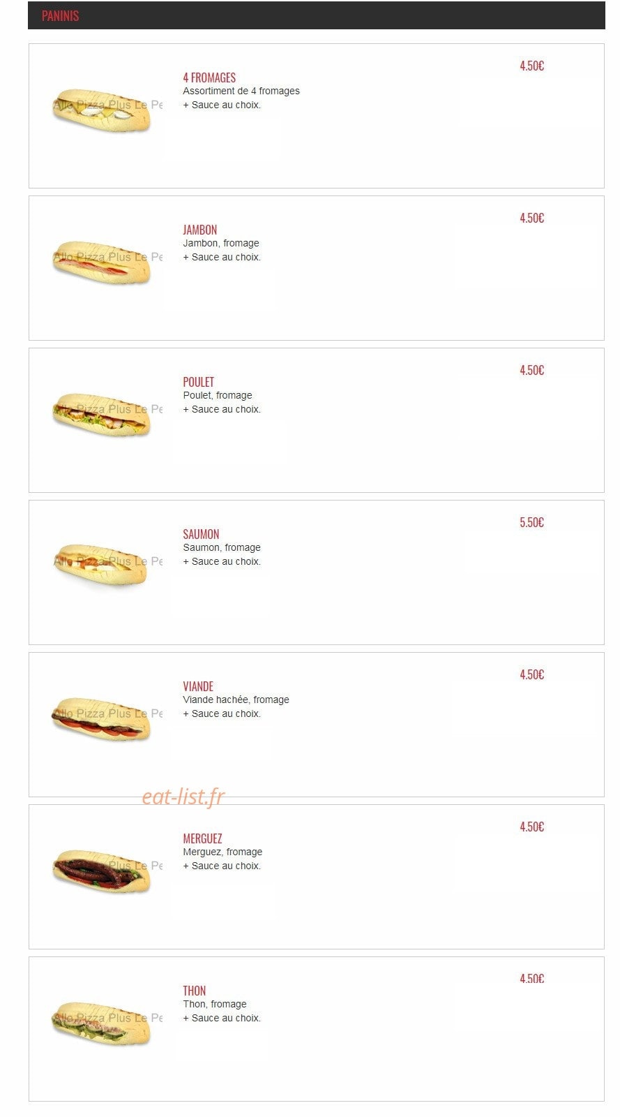 Allo Pizza Plus 78 — carte page 7
