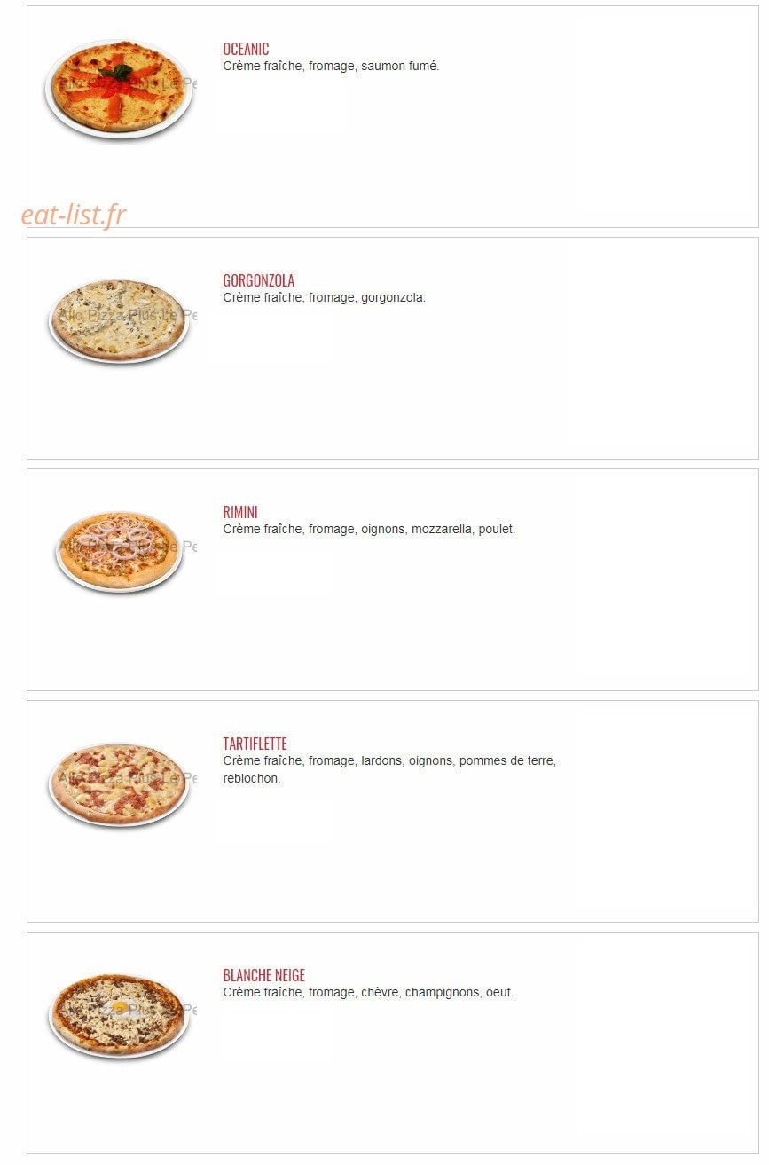 Allo Pizza Plus 78 — carte page 3
