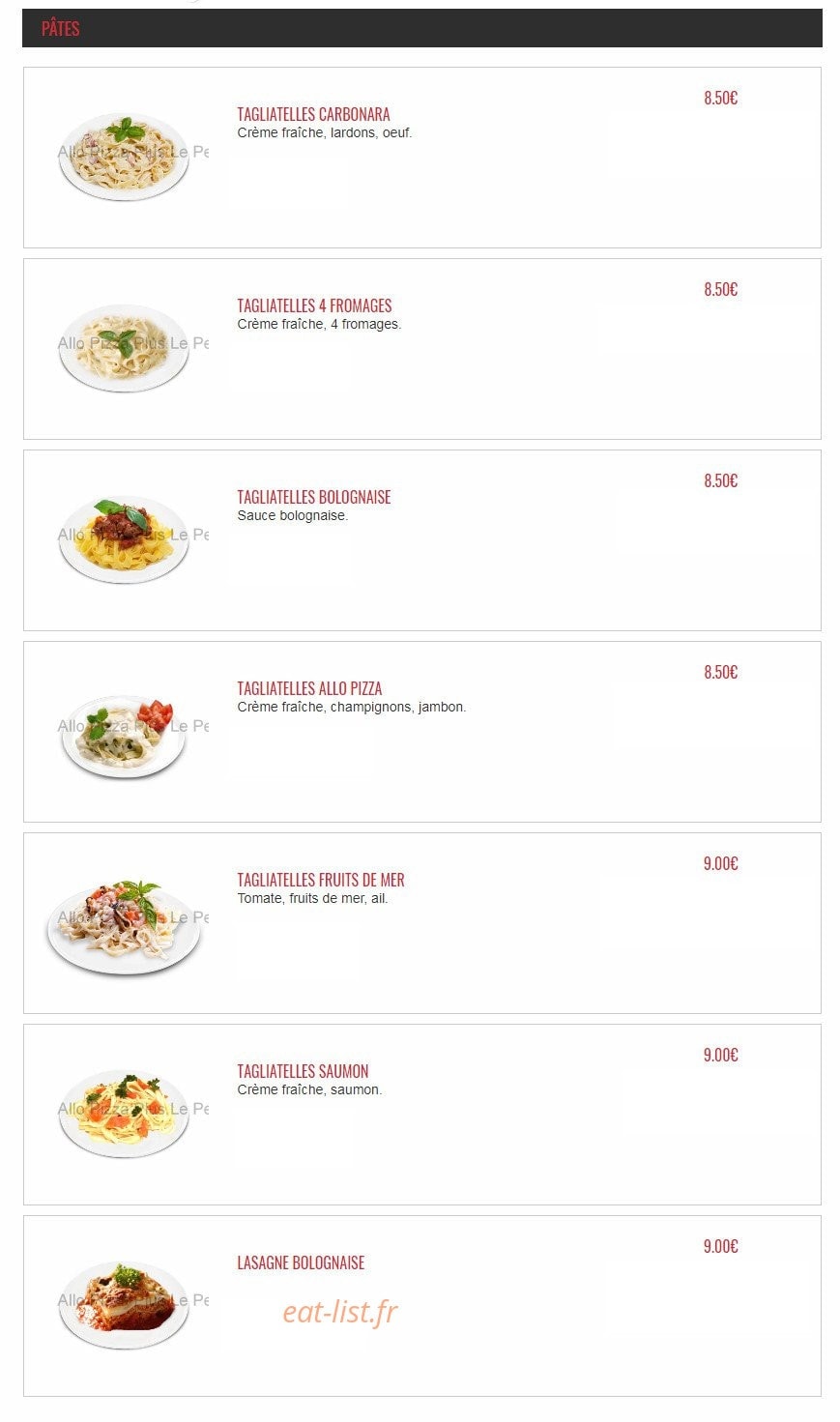 Allo Pizza Plus 78 — carte page 4
