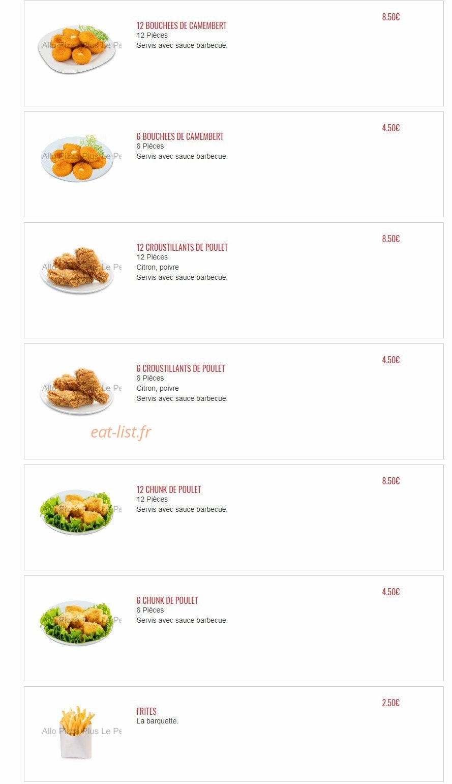 Allo Pizza Plus 78 — carte page 14