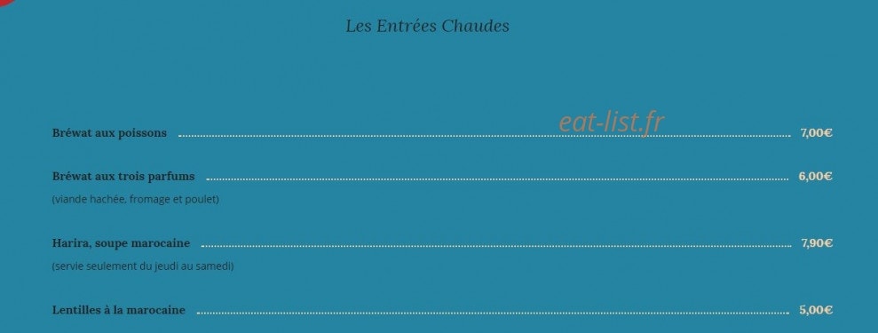 Le Petit Riad — carte page 2