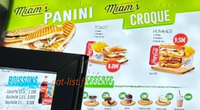 Miam's — carte page 2