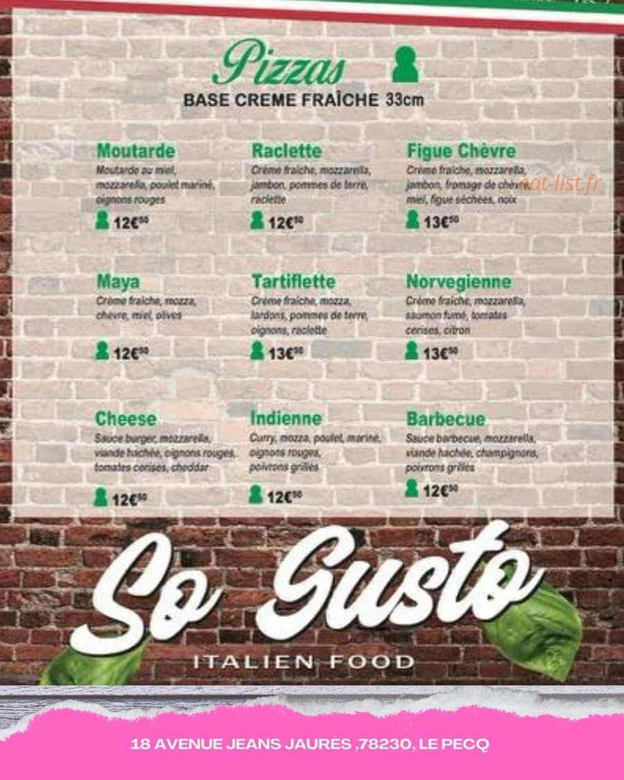 So Gusto — carte page 2