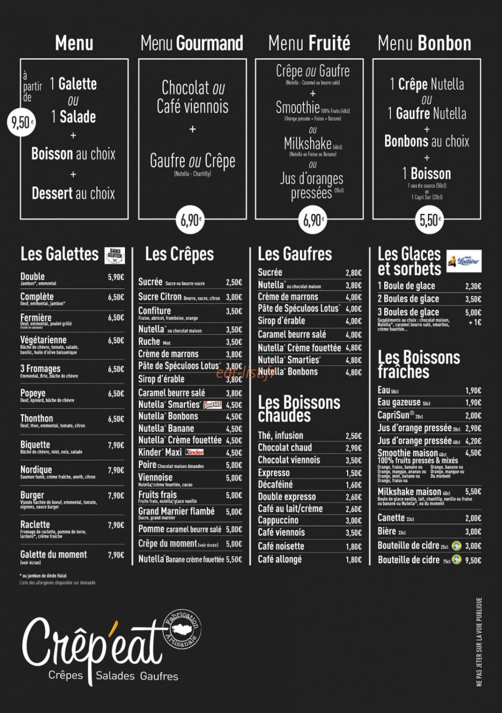 Crêp'eat — carte page 1