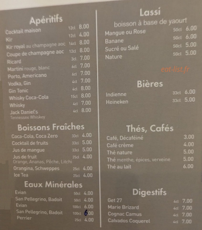 La cardamome — carte page 5
