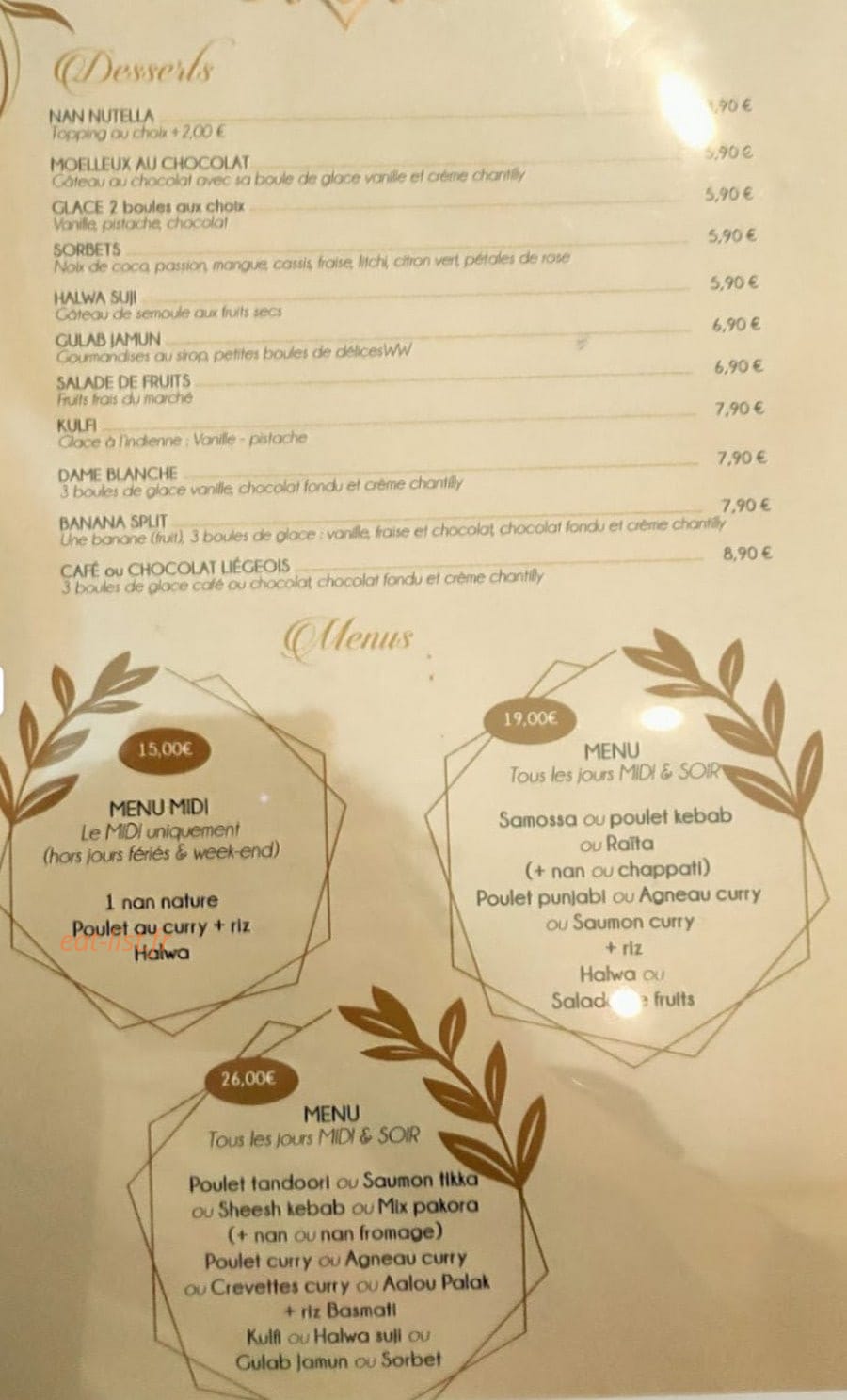La cardamome — carte page 2