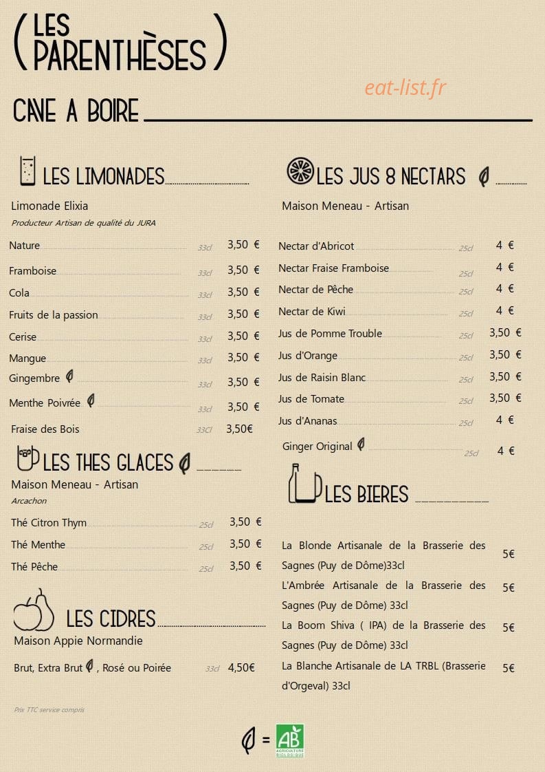 Les Parenthèses — carte page 2