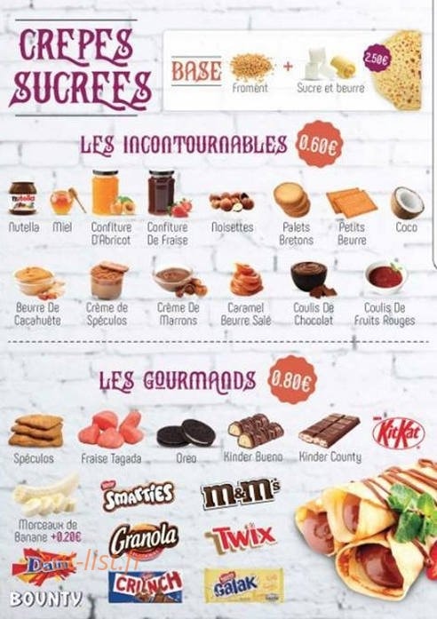 Fresh and crepes. — carte page 1