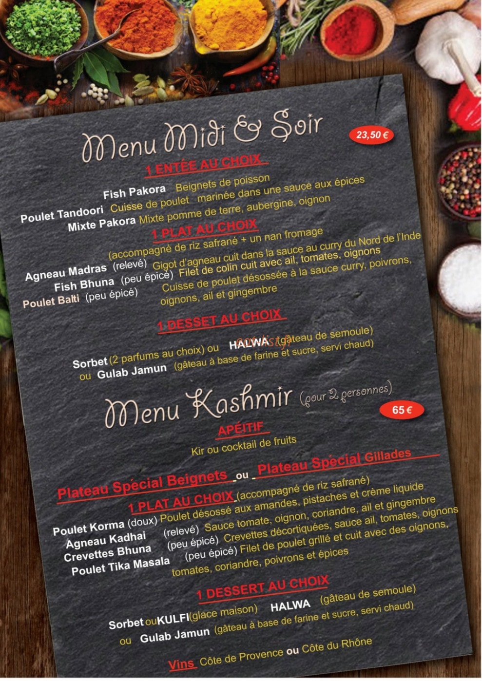 Jardin du Kashmir — carte page 6