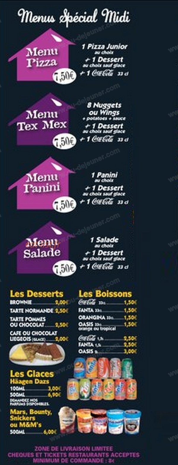 Bella Pizza — carte page 3