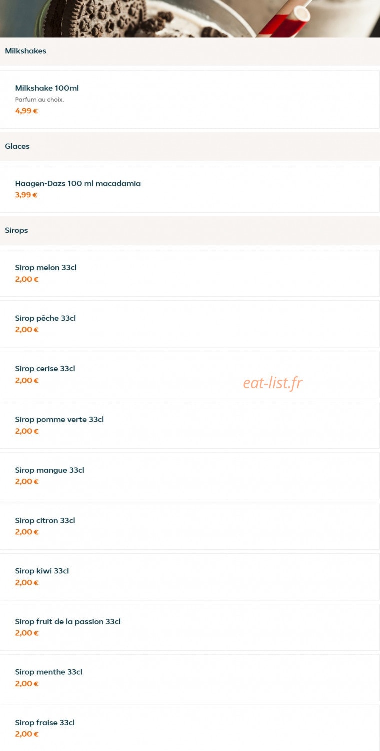 Burger 45 Street — carte page 8