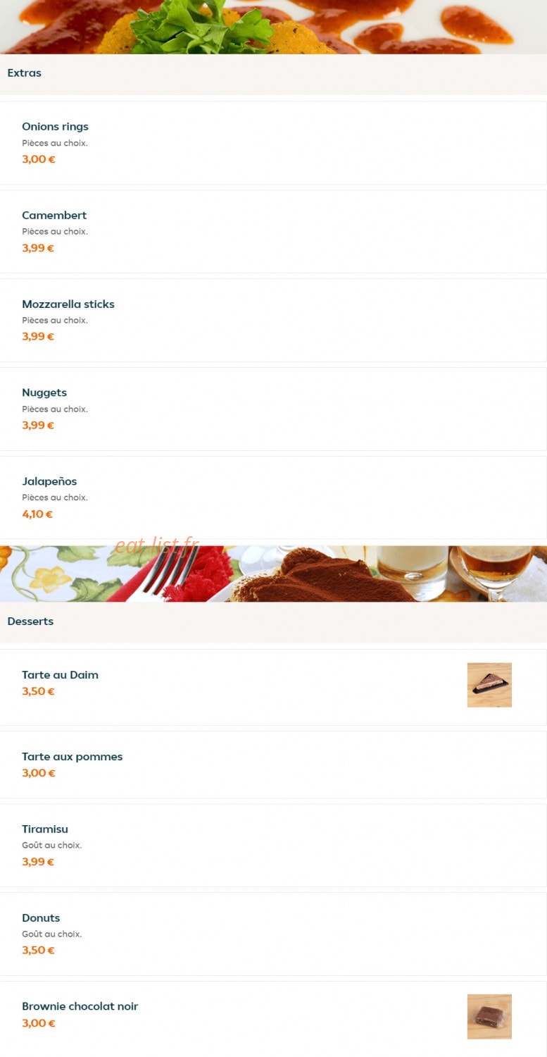 Burger 45 Street — carte page 7