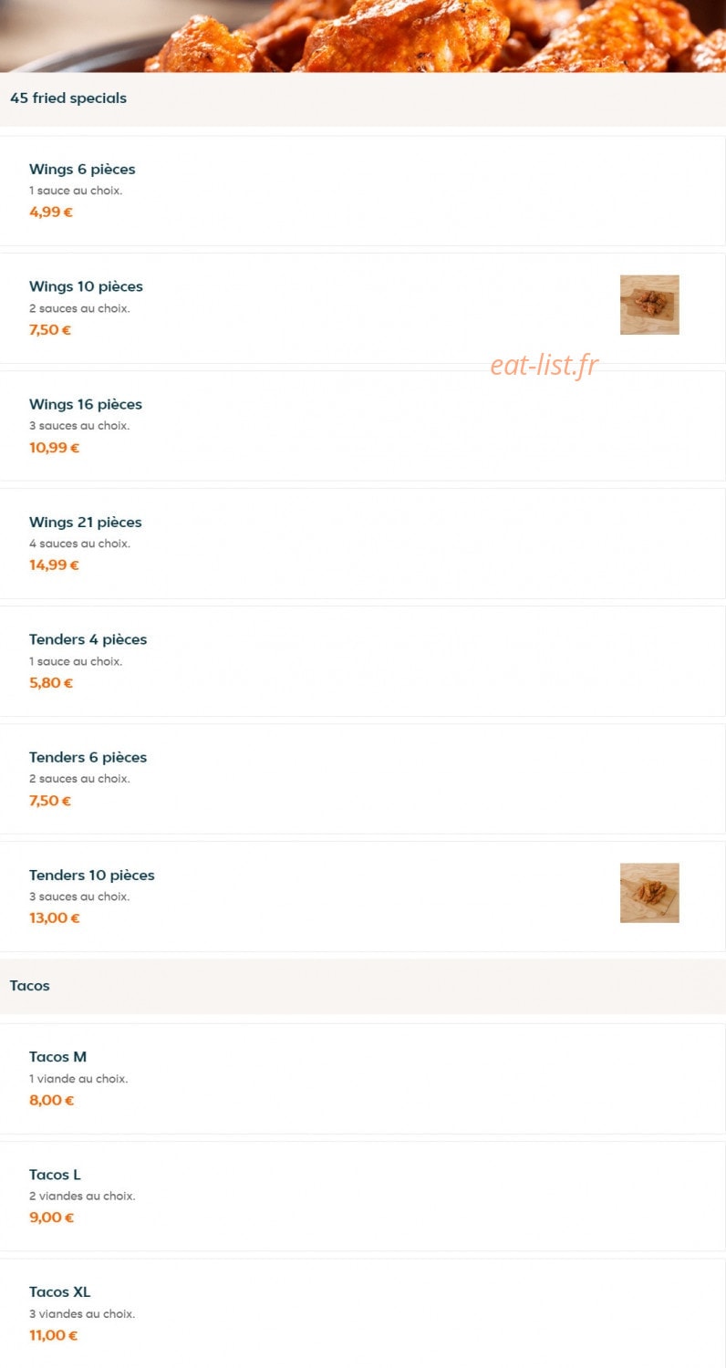 Burger 45 Street — carte page 5
