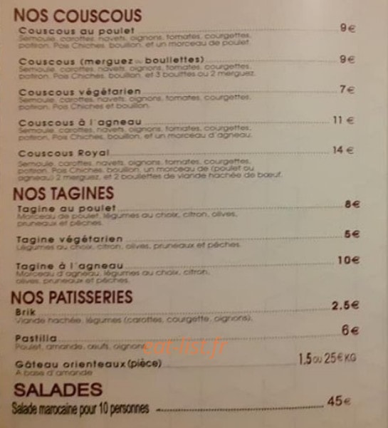 Casa couscous — carte page 2