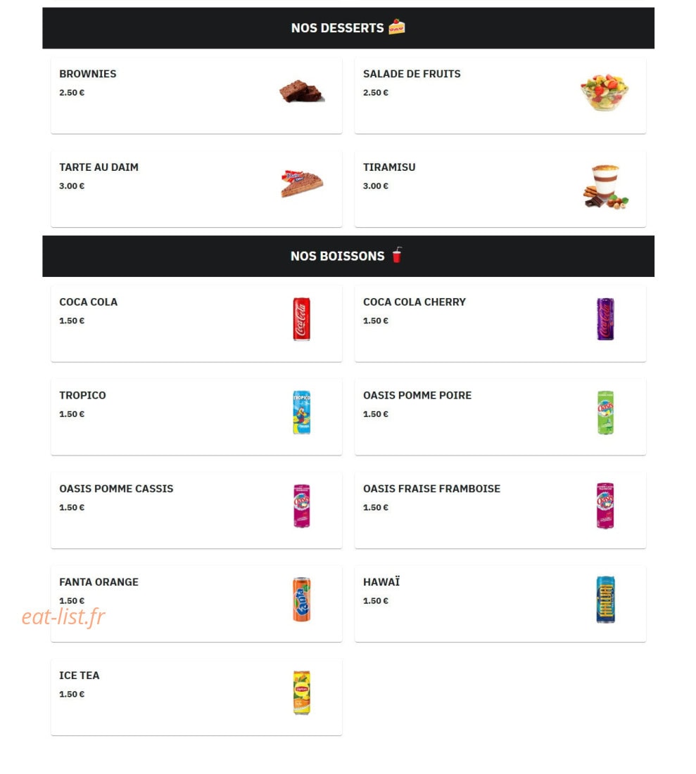 Just pizza — carte page 10