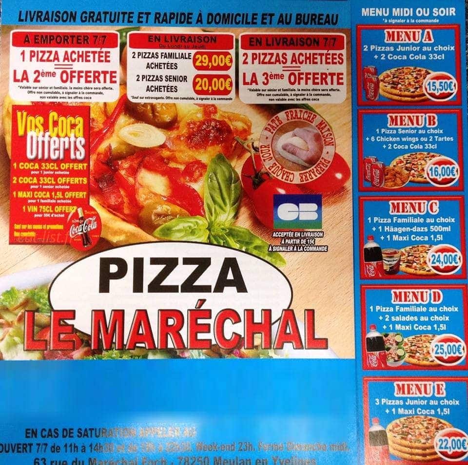 Pizza Le Maréchal — carte page 1