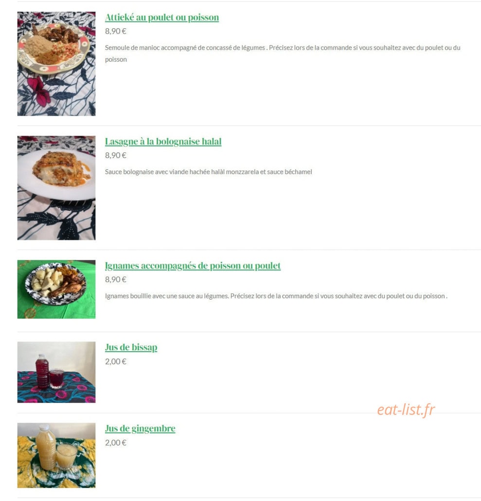 Restaurant Kouraya — carte page 3