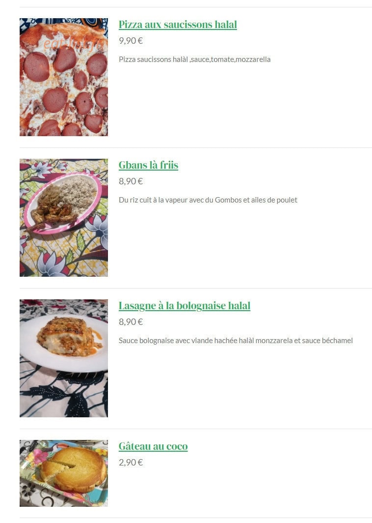 Restaurant Kouraya — carte page 2